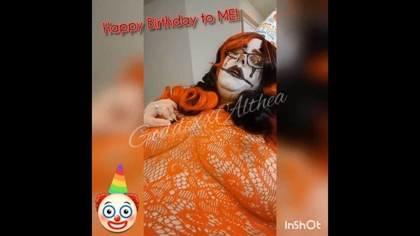 Fat Birthday Clown Solo Masturbation