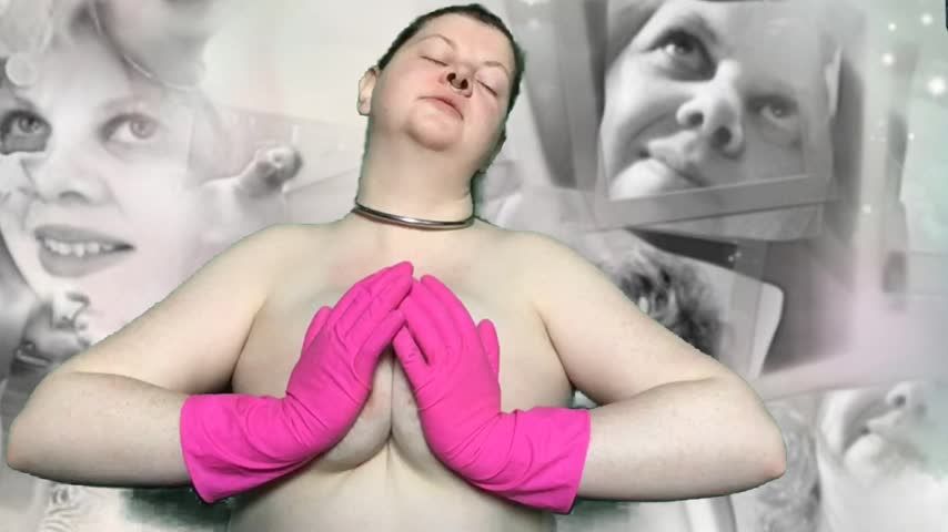 Arikajira Pink Rubber Glove 38E Tits BBW