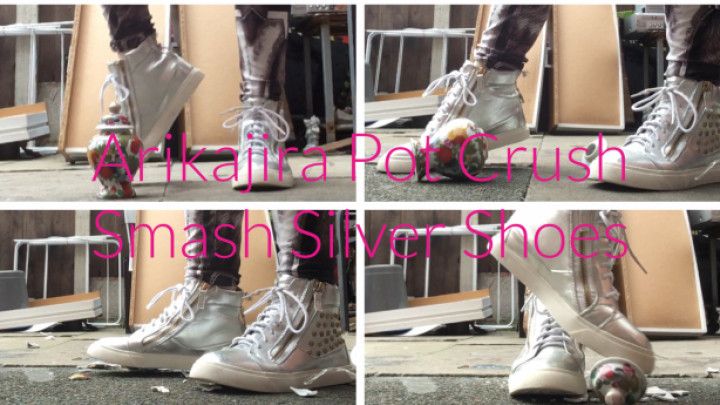 Arikajira Pot Crush Smash Silver Shoes