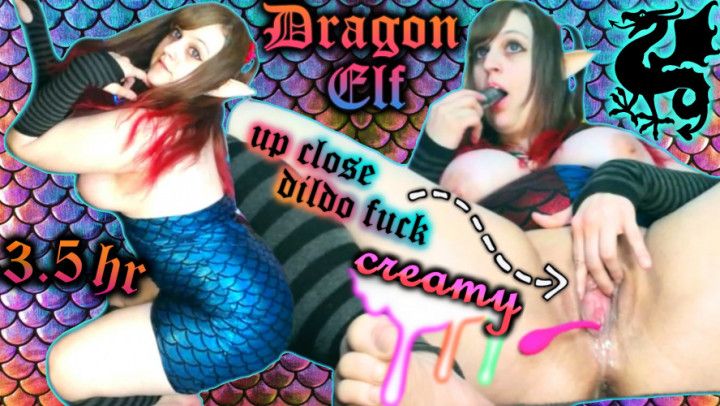 Dragon Elf UP CLOSE Creamy Dildo Fuck