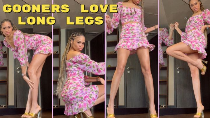 Gooners Love Long Legs- Ebony Goddess Rosie Reed
