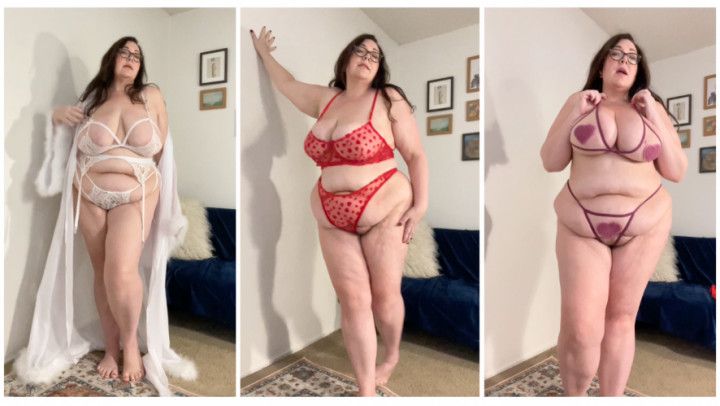 Curvy BBW Milf CuteJayne Lingerie Try On