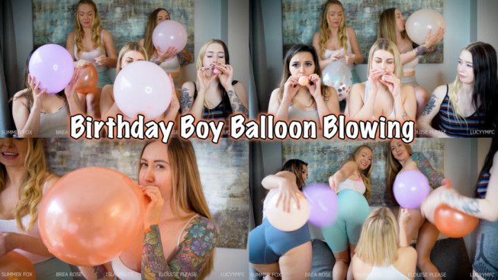 Birthday Boy Balloon Blowing