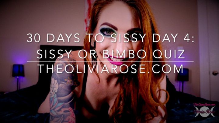 30 Days To Sissy Day 4: Sissy Bimbo Quiz