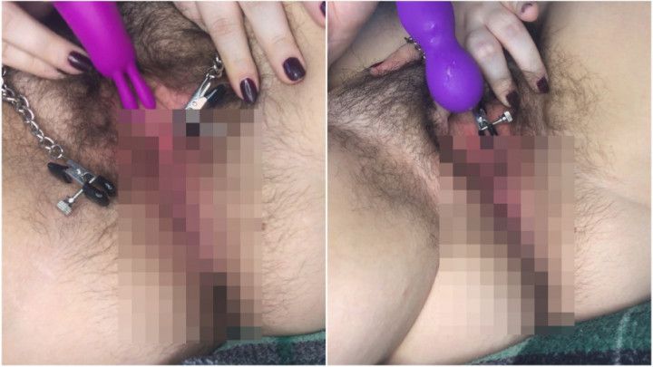 First Time Pussy Clamp Play