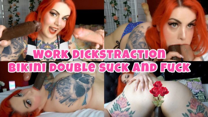 Work DICKstraction - Horny GF Double Dick Fuck &amp; Suck