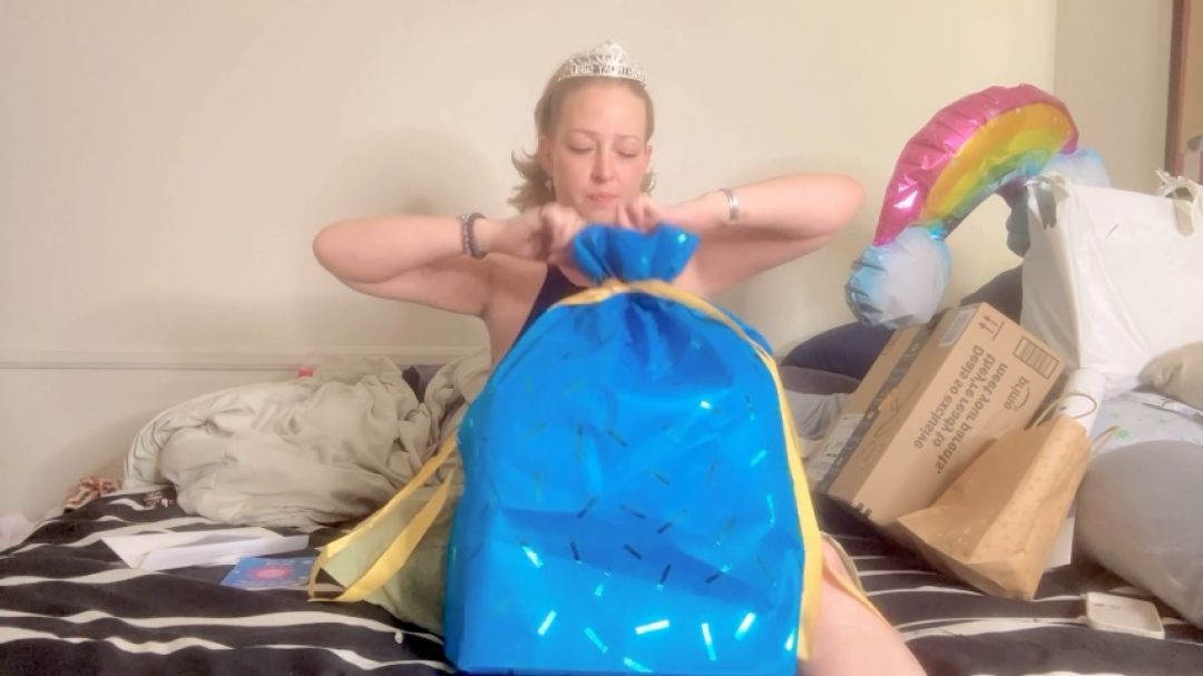 Mistress Opening Birthday Presents