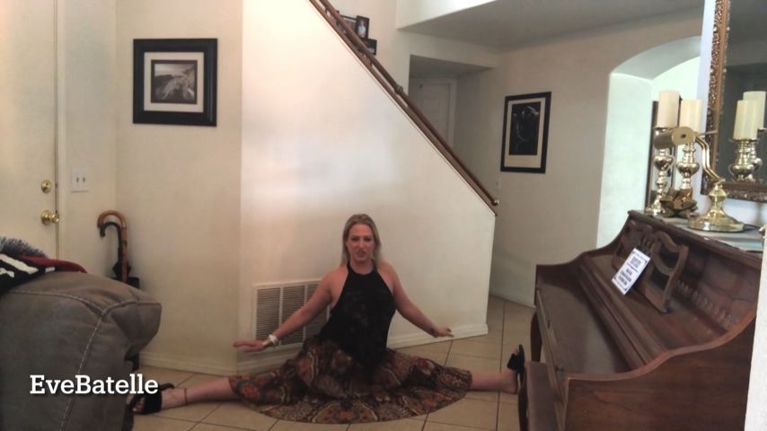 Splits In New Brown Skirt