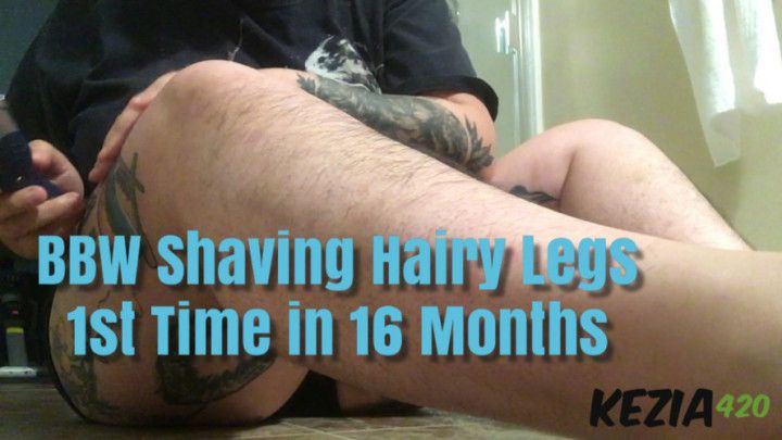 BBW Shaving Hairy Legs 1st Time 16Months