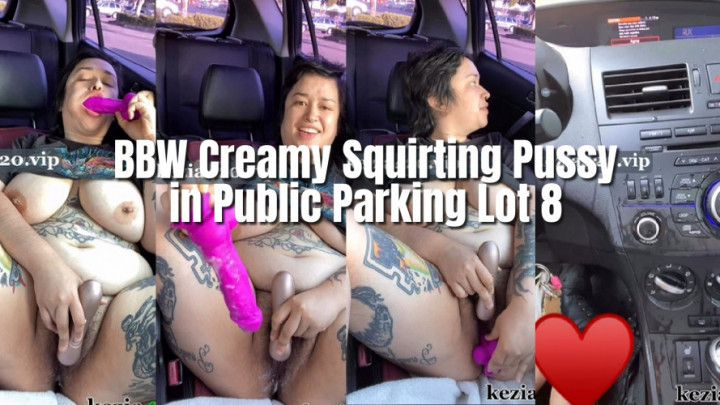 BBW Creamy Squirting Pussy Public Lot 8