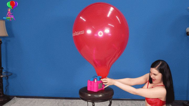 Nina B's First Machine Balloon Popping