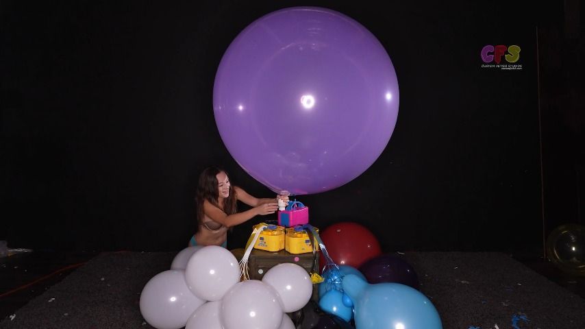 Renee Machine Pops Multiple Large Balloons