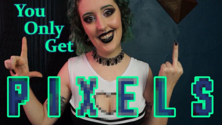 You Only Get Pixels - Goth Cheerleader Mean Denial JOI