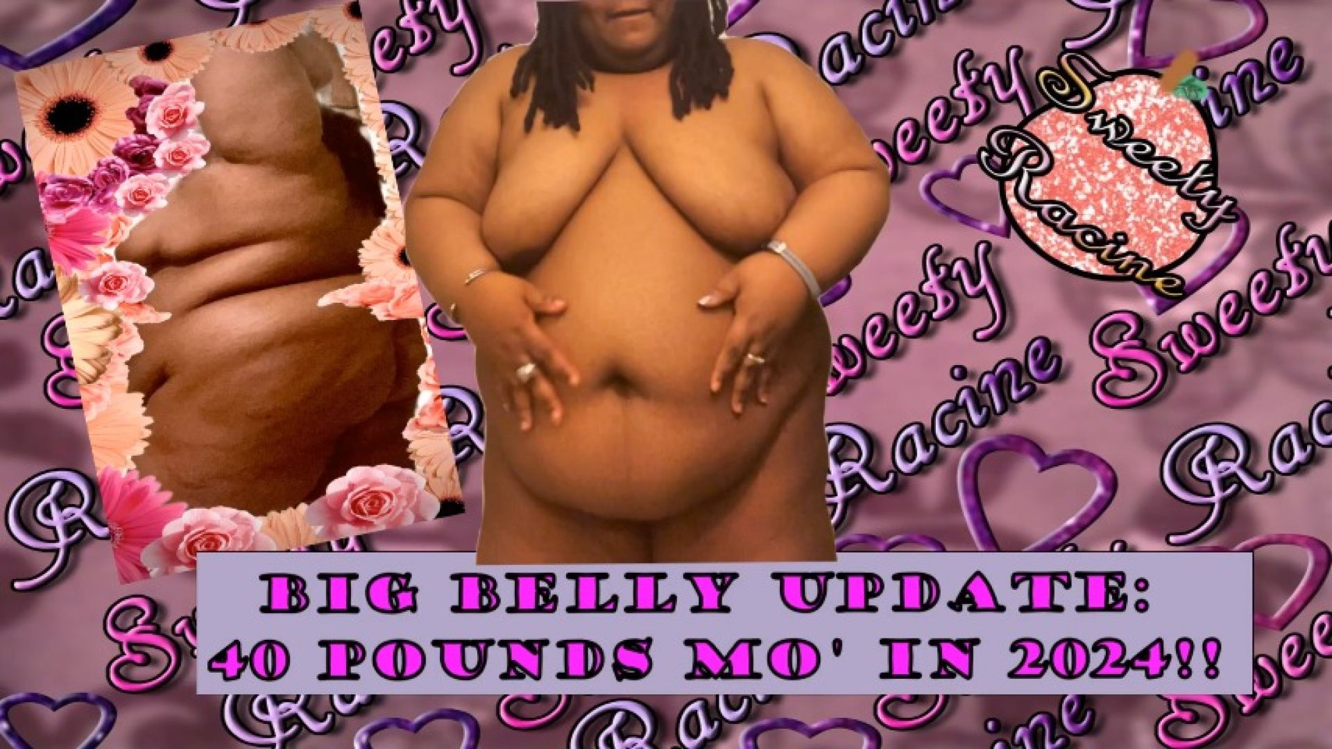 Ebony SSBBW Shows Off Big Belly