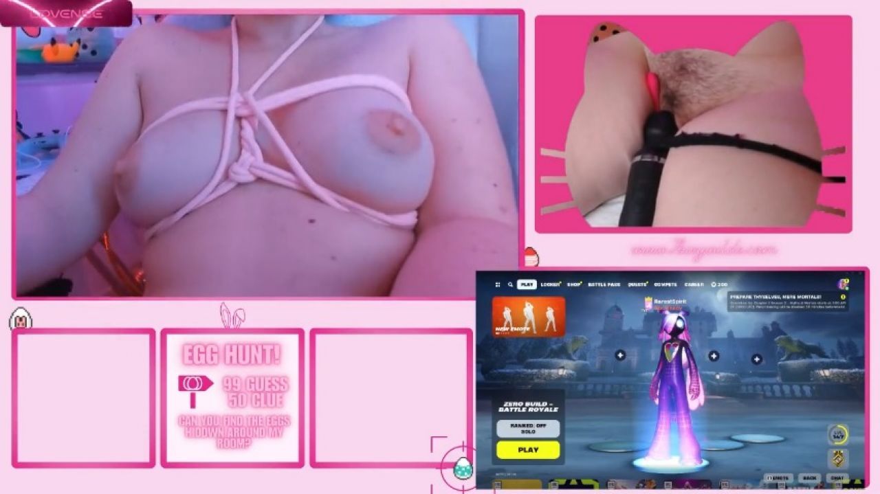 Horny Cam Girl orgasm's hard after a top 5 on fortnite