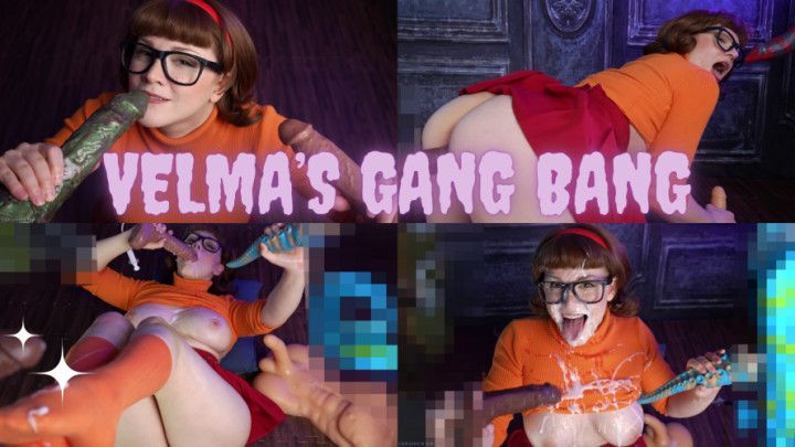 Velma's Cum-Covered Gang Bang