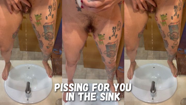 Pissing for You in the Sink