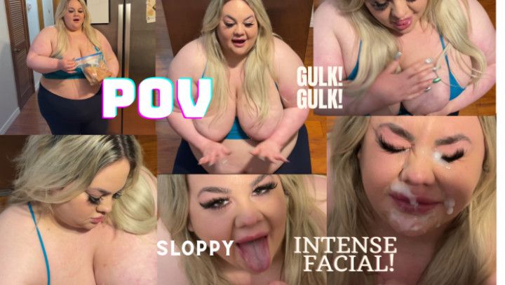 Surprise Sloppy Intense Facial Blowjob