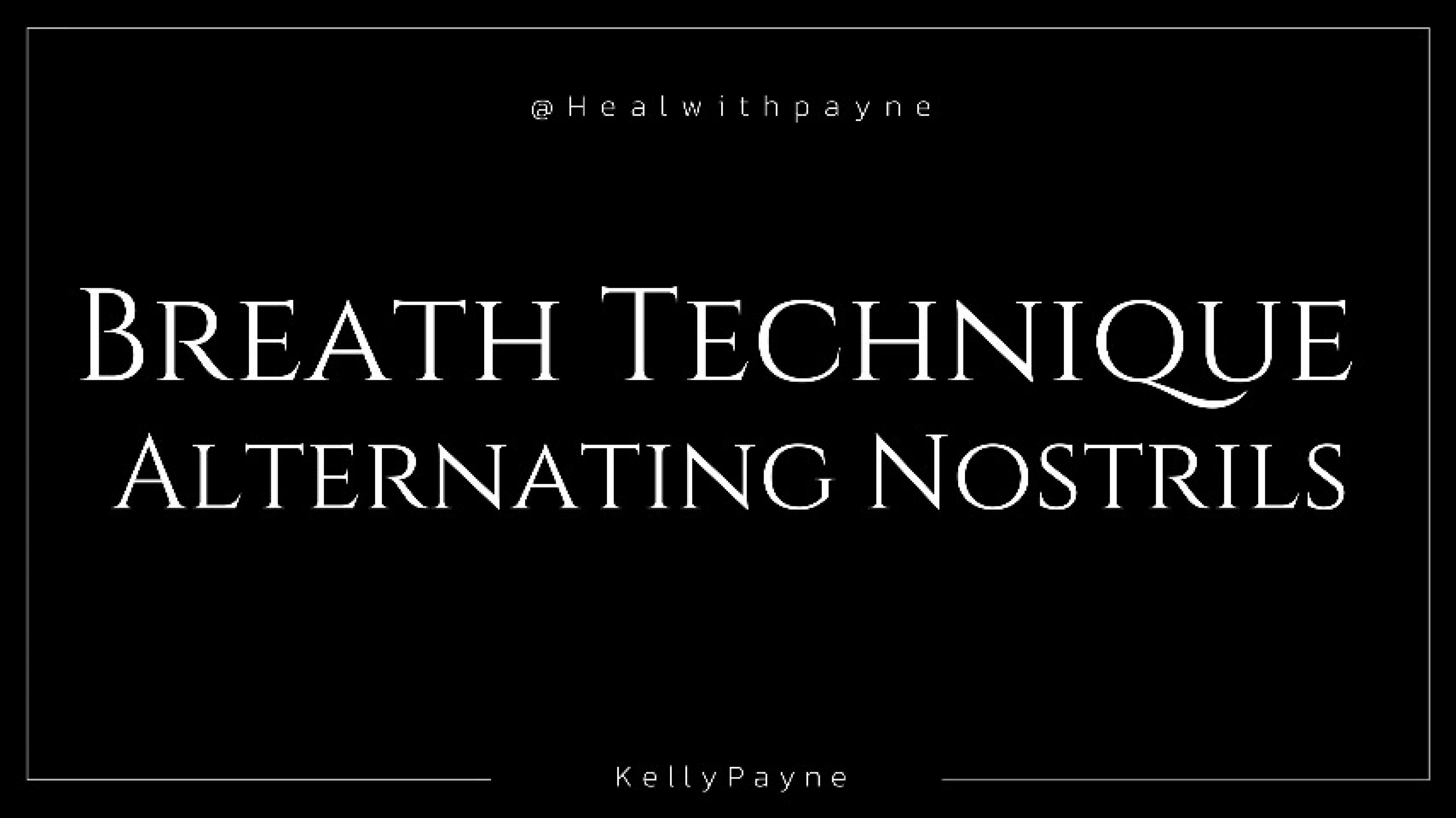 Breath Technique Alternating Nostrils Meditation