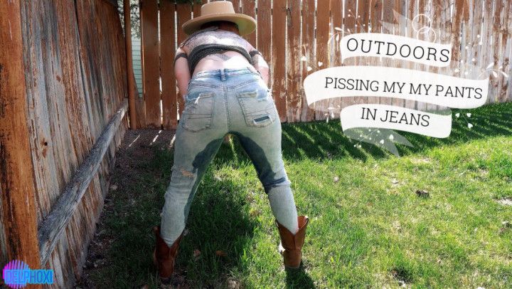Outdoors Pissing in My Blue Jeans
