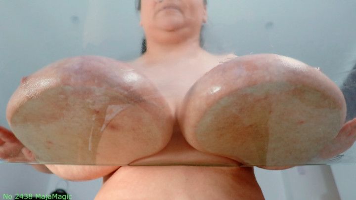 Alice's Big Breasts on a Glass Table AV