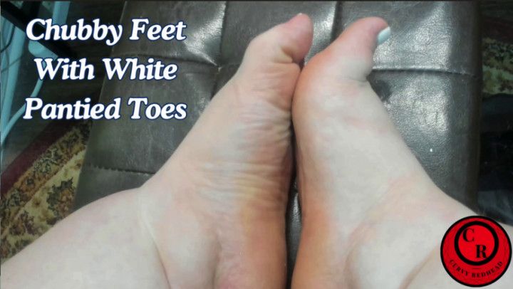 Chubby Feet With White Painted Toes