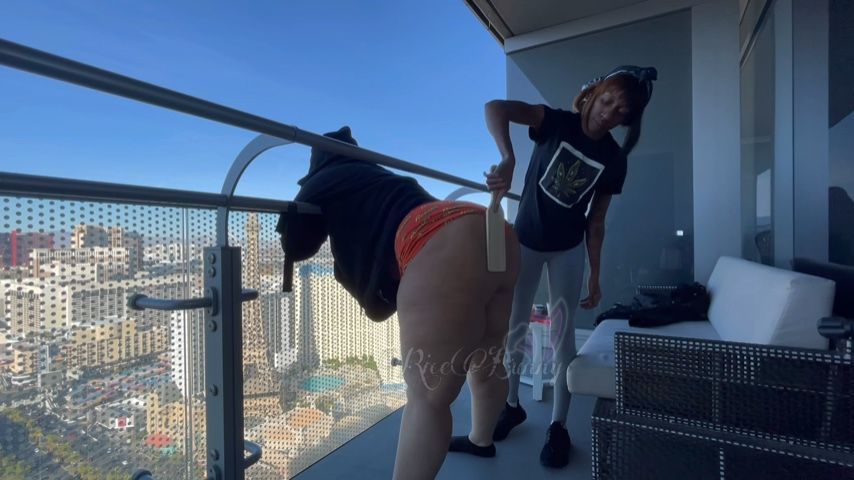 Balcony Spankies Over The Vegas Strip