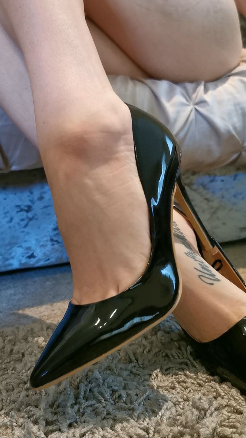 showing of my sexy shiny heels