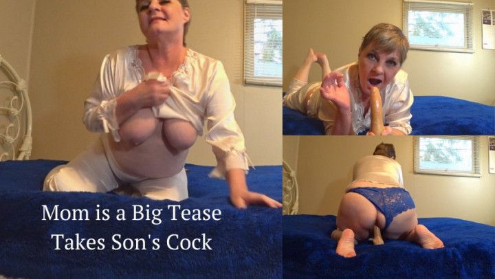 Mommy is a big tease takes son's cock