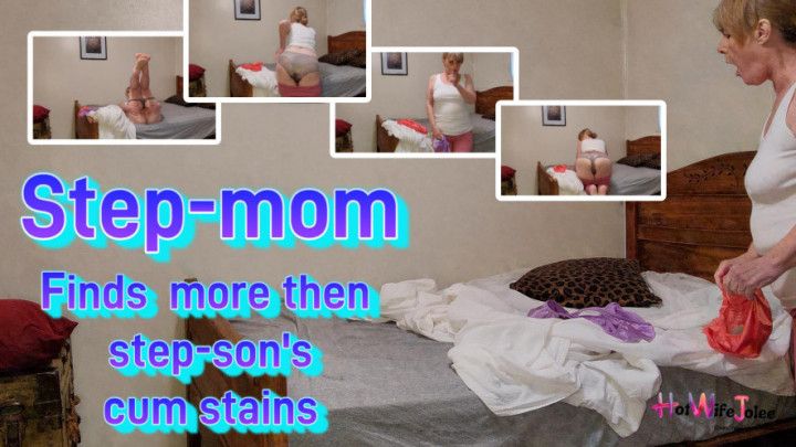 Taboo Step-mom Finds more then cum stain