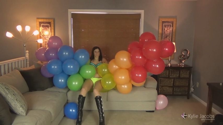 Kylie Takes Care of the Party Balloons