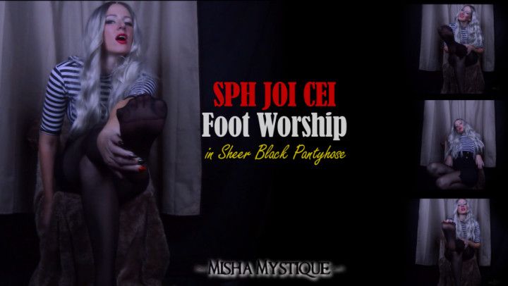 SPH JOI Foot Worship in Black Pantyhose