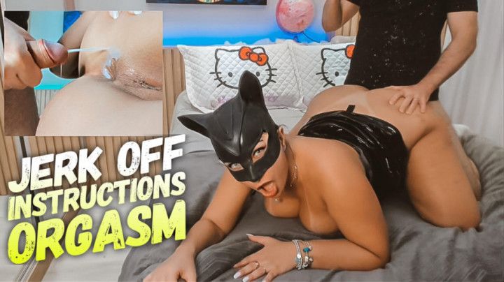 Catwoman cosplay JOI while fucking