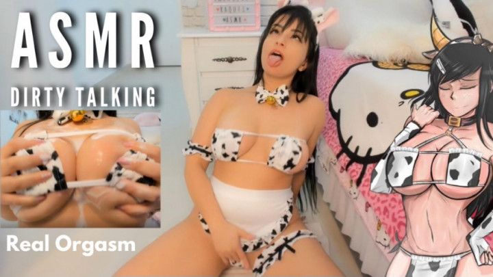 ASMR dirty talking cow cosplay ahegao