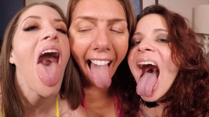 3 Girl Tongue Fun - PART 1 OF 2