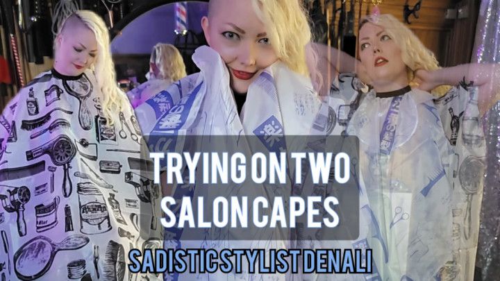 Trying on 2 Salon Capes ASMR HD