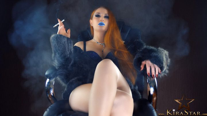 Sheer Pantyhose &amp; Furs Smoking FHD