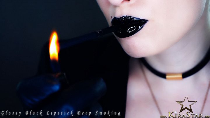 Glossy Black Lipstick Deep Smoking FHD