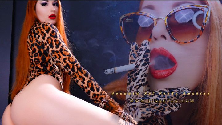 4K Leopard Set Erotic Smoking