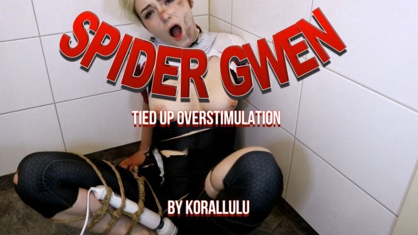 SPIDER GWEN tied up overstimulation