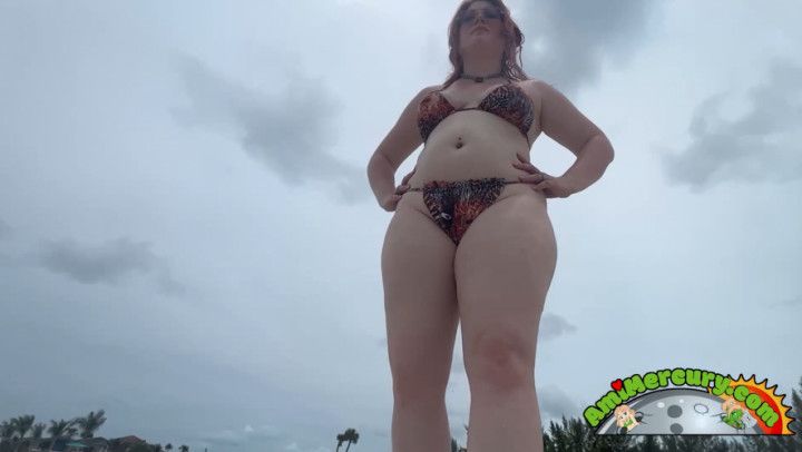 Giantess On The Beach