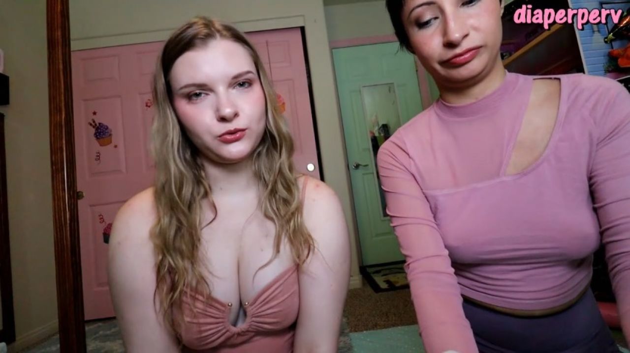 Diaper cumming with Jade &amp; Harlow ABDL POV