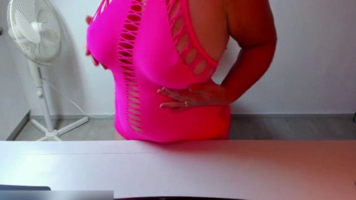 Tease in Neon pink top