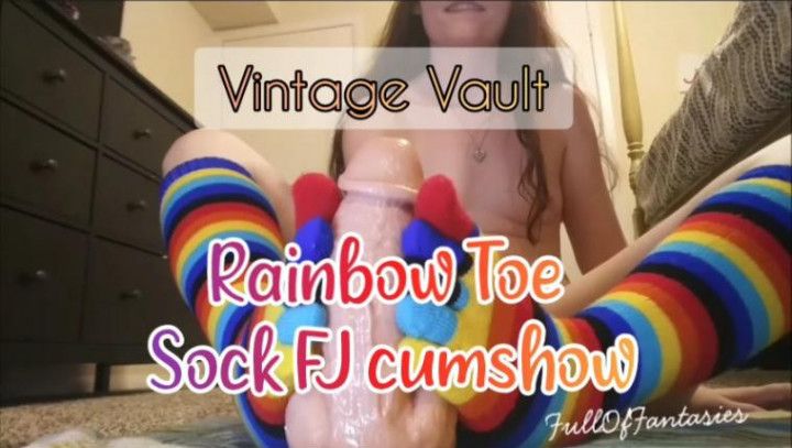 Rainbow Toe Sock FJ Cumshow vintage vau