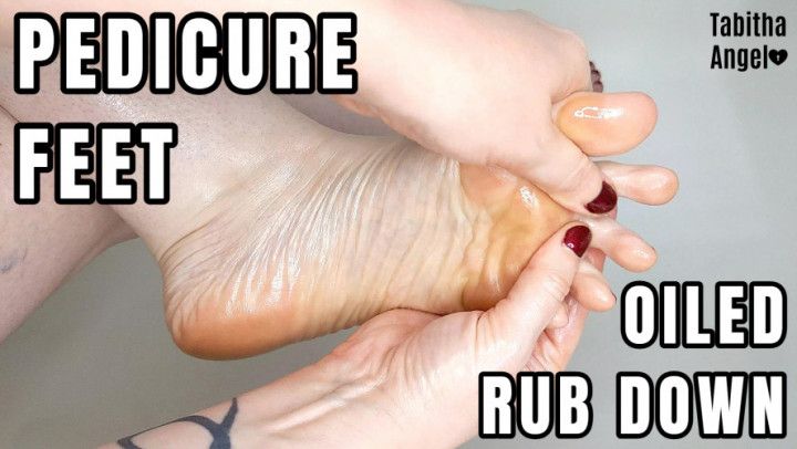 Pedicure Feet Oiled Rub Down