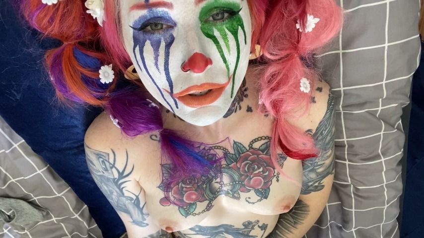 Clown Beautiful Agony O Face Orgasm