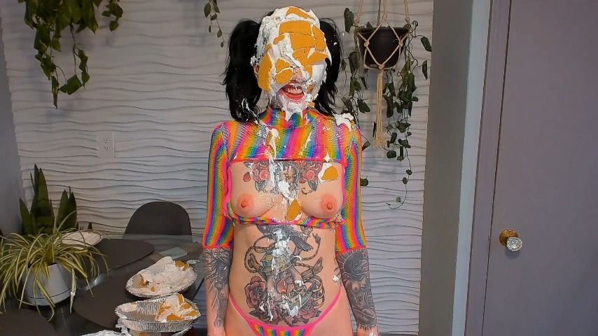 Clown Girl Gets Pied Over 20 Times