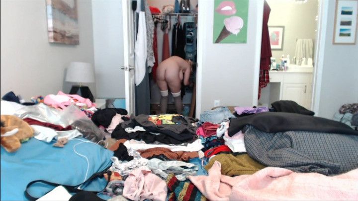 Chubby Cutie Cleans the Closet