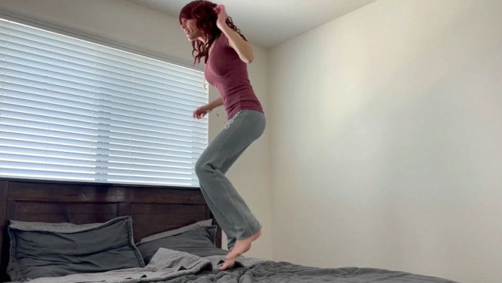 Jumping On The Bed For My Pervy Co-Worker