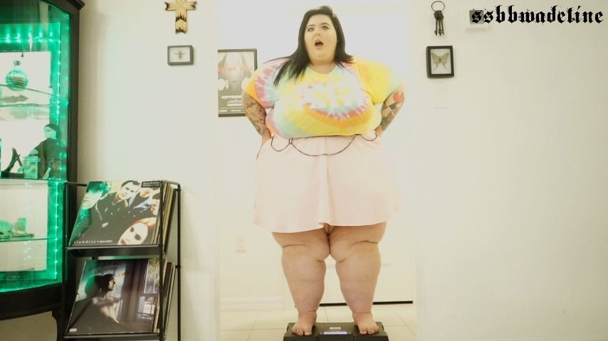 SSBBW Adeline's Milestone Weigh-In